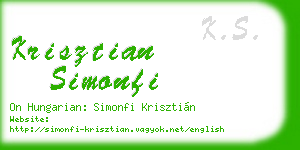 krisztian simonfi business card